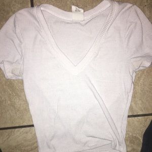 Cropped V-neck top